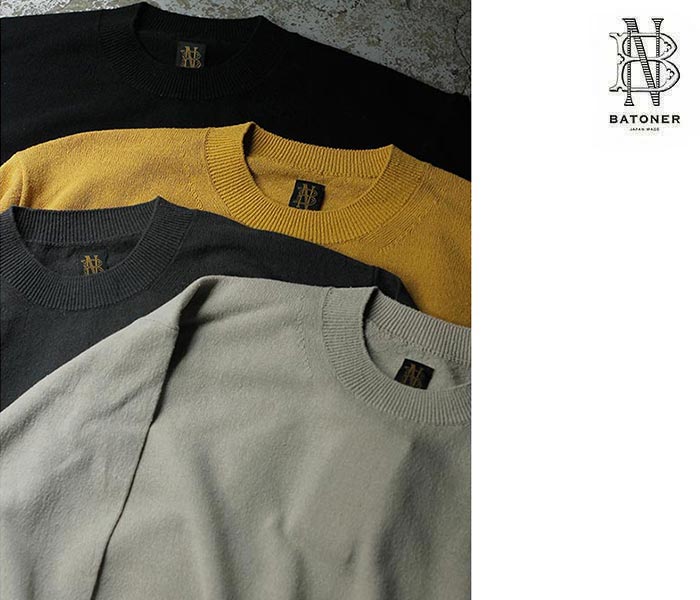 バトナー BATONER シルク クルーネック セーター SILK CREW NECK