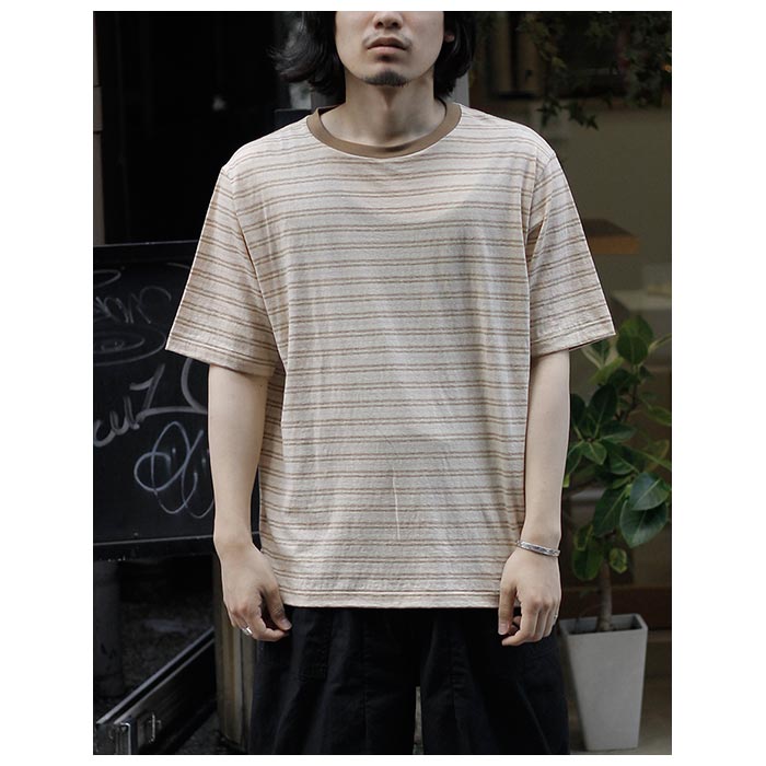 バトナー BATONER ハンドドローイング ボーダー Tシャツ HAND DRAWING