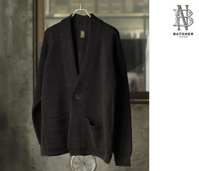 バトナー BATONER 1ボタン カーディガン 1BUTTON CARDIGAN (BN