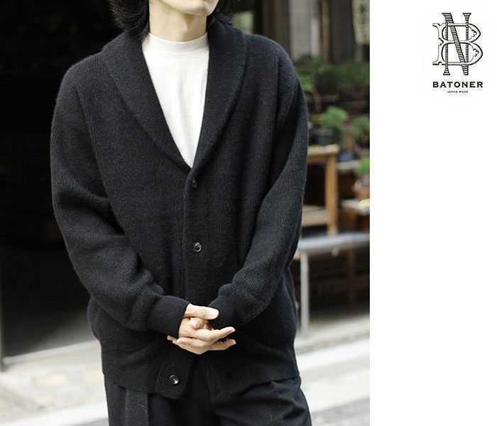 バトナー BATONER カシミヤ フォックス ショールカラー