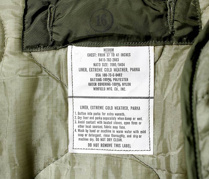 デッドストック DEADSTOCK 米軍 M-65 フィッシュテイルパーカー