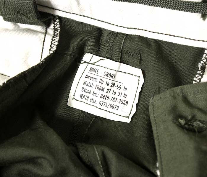 M-65 パンツ S-SHORT デッドストック 米軍 フィールドパンツ M-65 パンツ S-SHORT デッドストック 米軍 フィールドパンツ