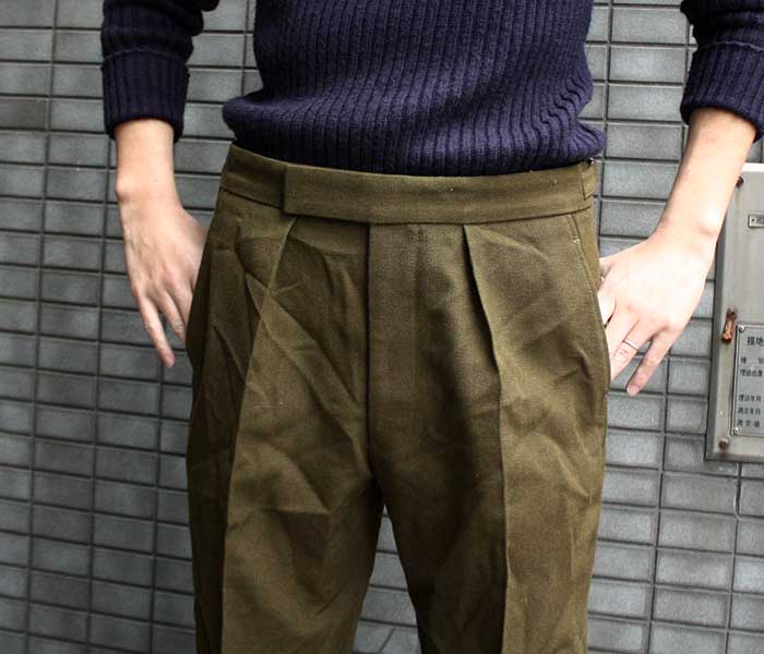 イギリス軍 ドレスパンツ オリーブ ウール No2 ユニフォーム