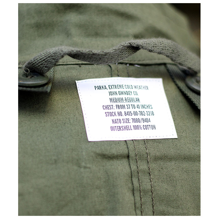 デッドストック DEADSTOCK M-65 フィッシュテイル パーカー JOHN デッドストック DEADSTOCK M-65 フィッシュテイル パーカー JOHN