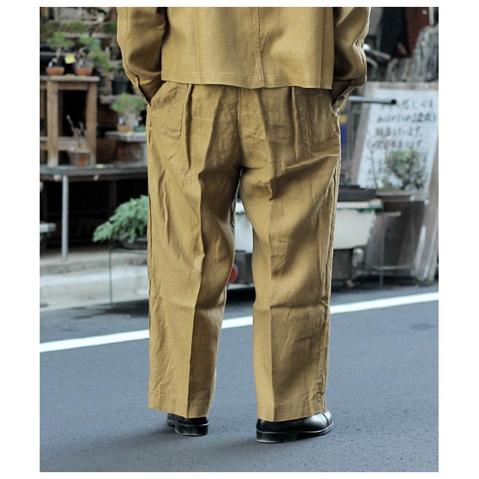グランク GURANK アンドフェブ別注 リネン ワークパンツ Linen