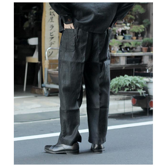 お歳暮 のし グランク GURANK アンドフェブ別注 リネン ワークパンツ Linen パンツ
