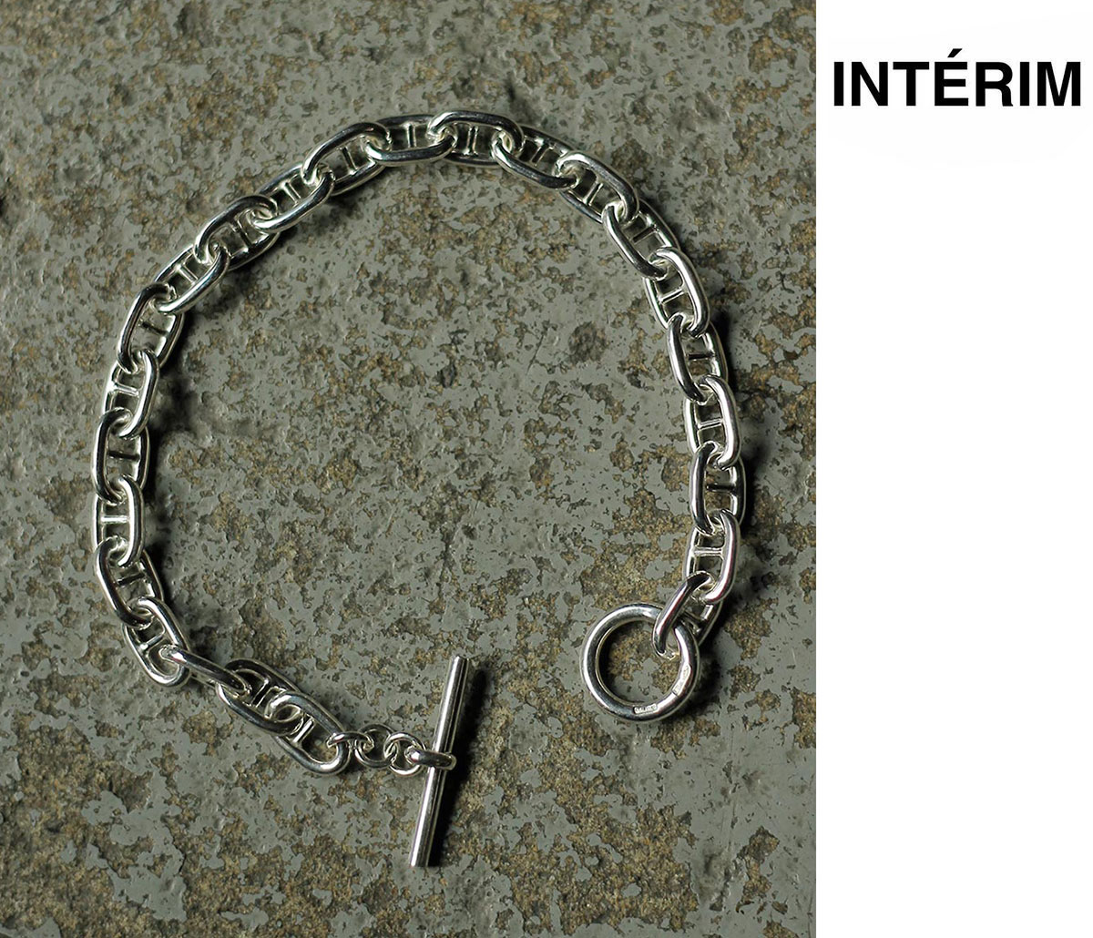 インテリム INTERIM アンカー チェーン Tバー ブレスレット イタリアン