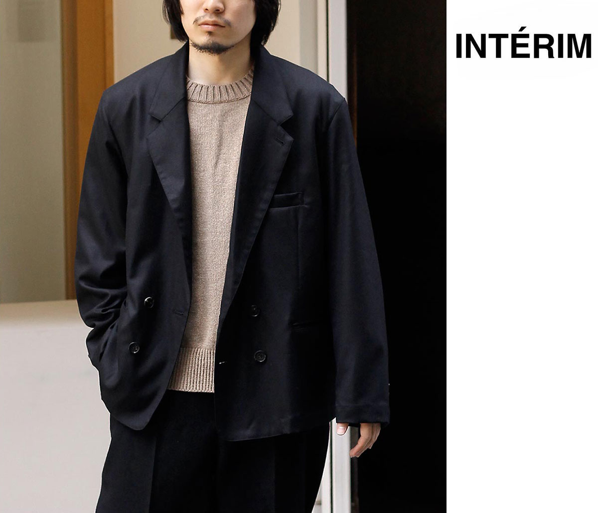 インテリム INTERIM 2/80 スーパー120'S ライト ウール フラノ レザー