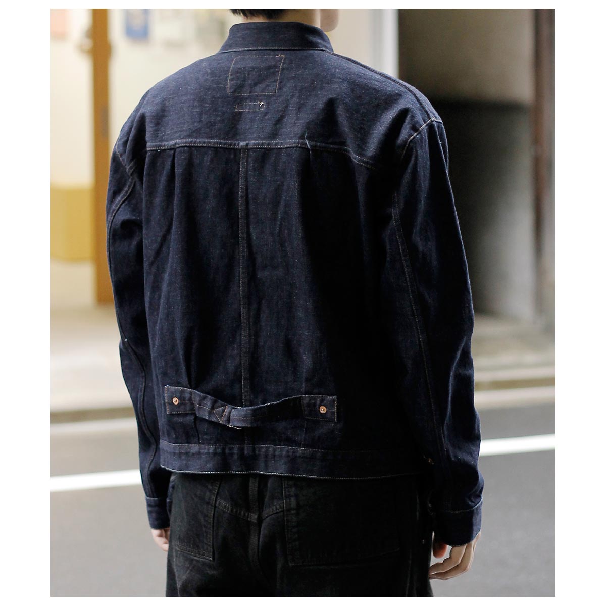 DENIME インディゴ デニムジャケット インテリム INTERIM ナチュラル インディゴ シャトル デニム シングル