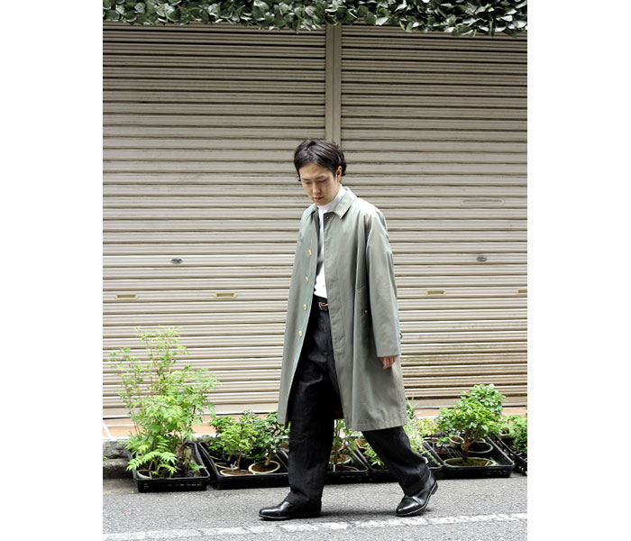 インテリム INTERIM 玉虫 ギザ ギャバジン シングルラグラン