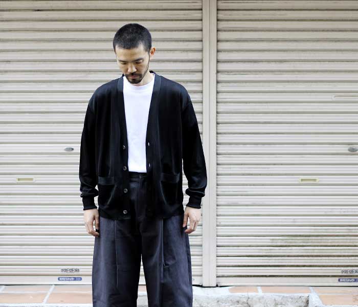 インテリム INTERIM シルク 生糸 カーディガン RAW SILK インテリム INTERIM シルク 生糸 カーディガン RAW SILK
