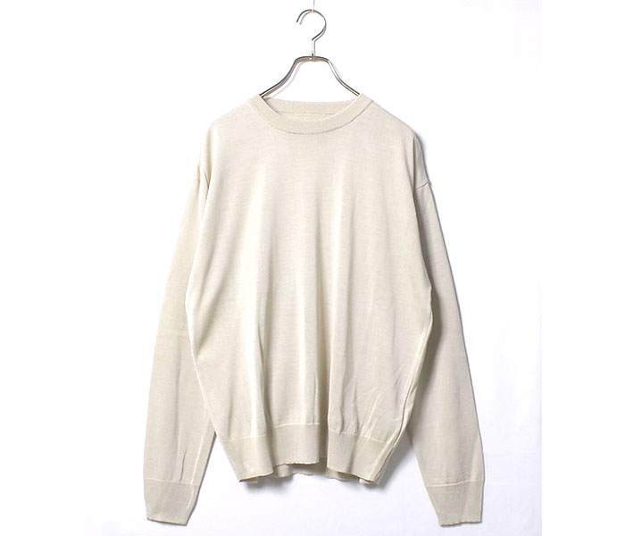 インテリム INTERIM シルク クルーネック ニット セーター SILK
