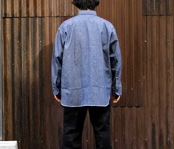 インテリム INTERIM ハイパービッグ シャンブレーシャツ HYPER