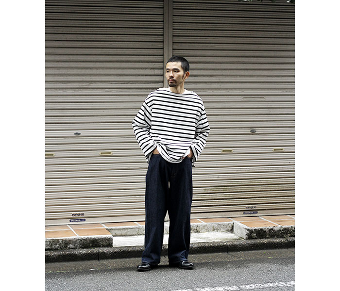 トップ インテリム INTERIM ハイパービッグ バスクシャツ ボーダー トップス