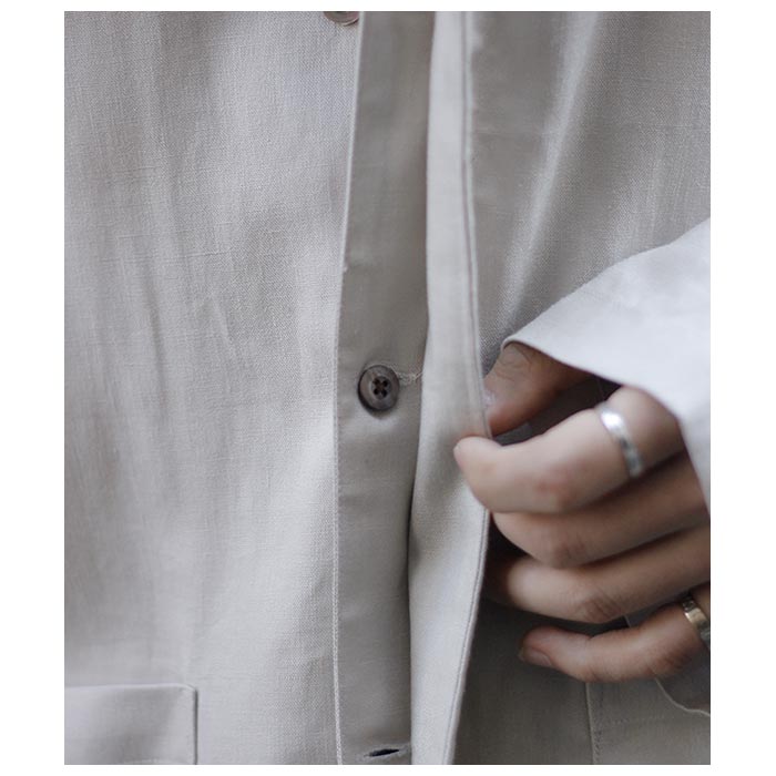 INTERIM インテリムRAYON LINEN SHIRTS JACKET インテリム INTERIM ハイパービッグ レーヨン リネン シャツ