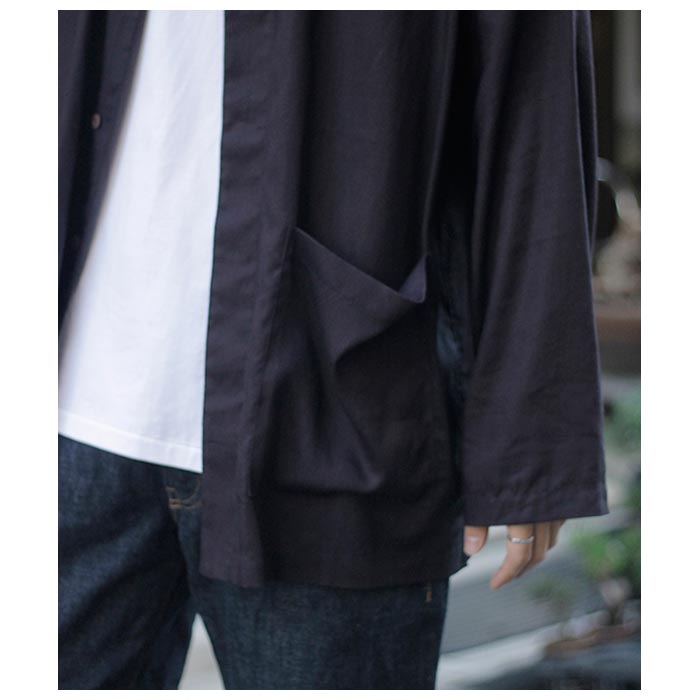 INTERIM インテリムRAYON LINEN SHIRTS JACKET インテリム INTERIM ハイパービッグ レーヨン リネン シャツ