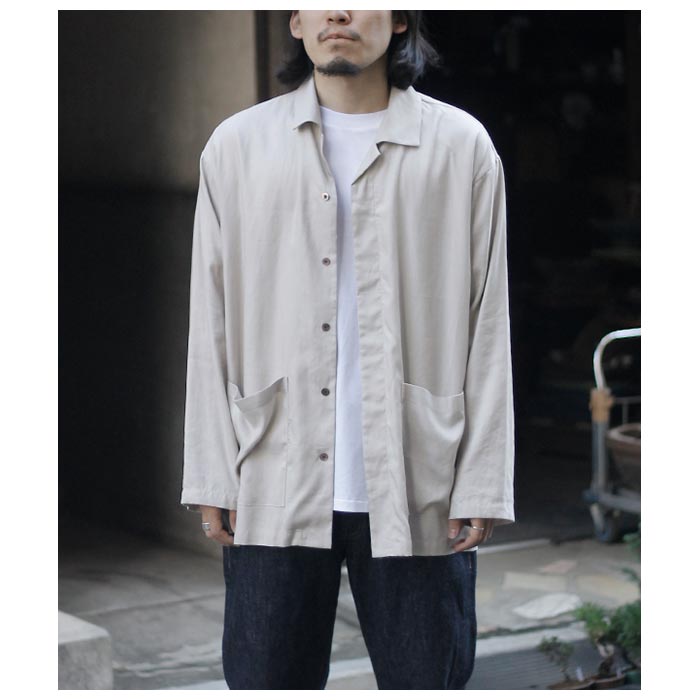 INTERIM インテリムRAYON LINEN SHIRTS JACKET INTERIM (インテリム) HYPER BIG RAYON LINEN SHIRTS JACKET