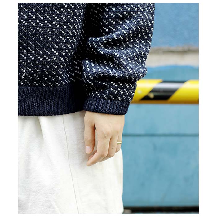 インテリム INTERIM 60'S ALPACA BIRD'S EYE HEAVY CREW SWEATER インテリム INTERIM 60'S ALPACA BIRD'S EYE HEAVY CREW SWEATER