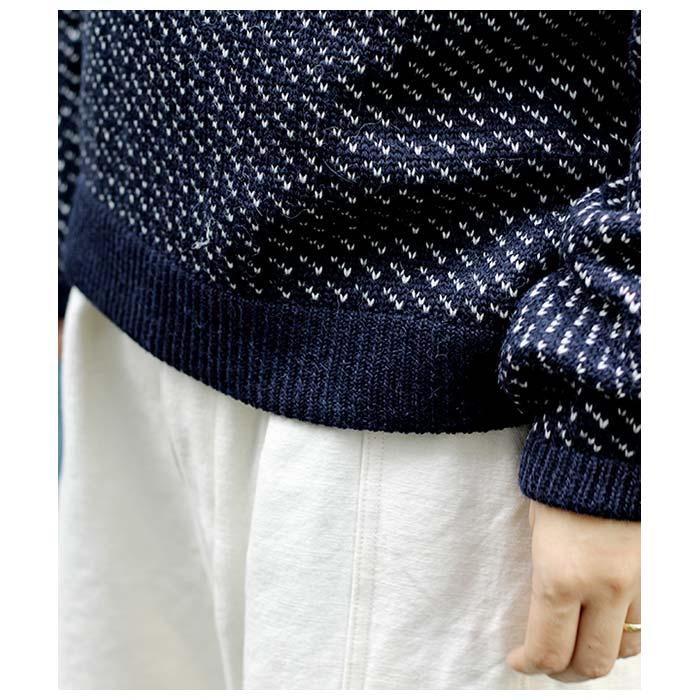 インテリム INTERIM 60'S ALPACA BIRD'S EYE HEAVY CREW SWEATER インテリム INTERIM 60'S ALPACA BIRD'S EYE HEAVY CREW SWEATER