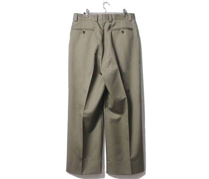 INTÉRIM / インテリム】WOOL MOHAIR GABERDINE 1-TUCK BAGGY