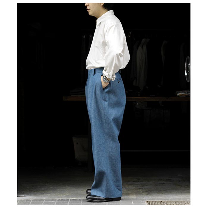INTERIM インテリム BAGGY SLACKS BROWN CHECK