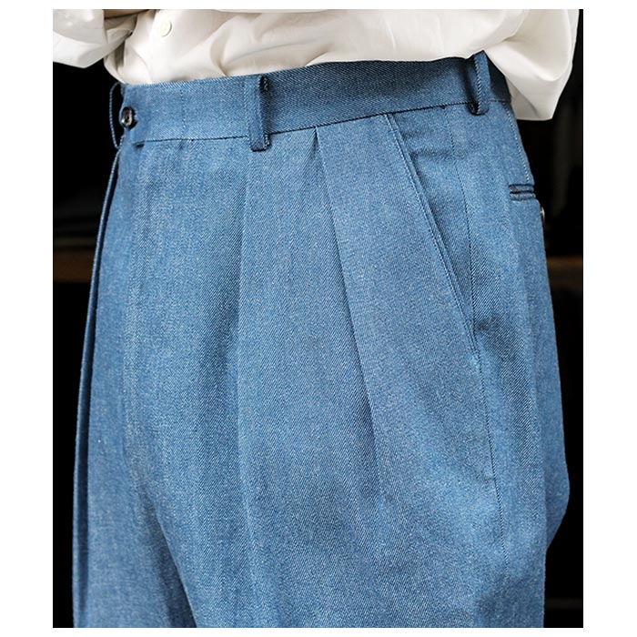 SINSS（シンス）の「Wide tapered two tuck slacks / ワイド