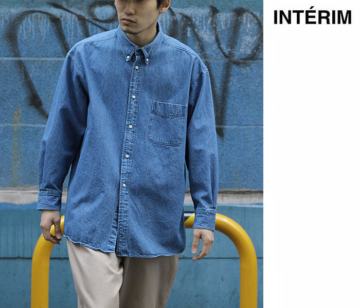 INTÉRIM / インテリム】90'S FIT UK BLACK DENIM BUTTON DOWN