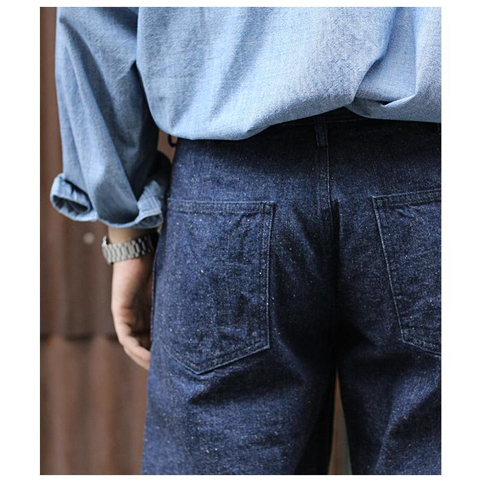 インテリム INTERIM 40's US.NAVY セルヴィッチ ネップ デニム
