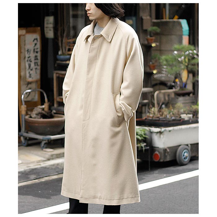 INTERIM インテリム TWEED BELTED OVER COAT INTÉRIM/インテリム】CASHMERE DRAP HYPER BIG BELTED OVER COAT