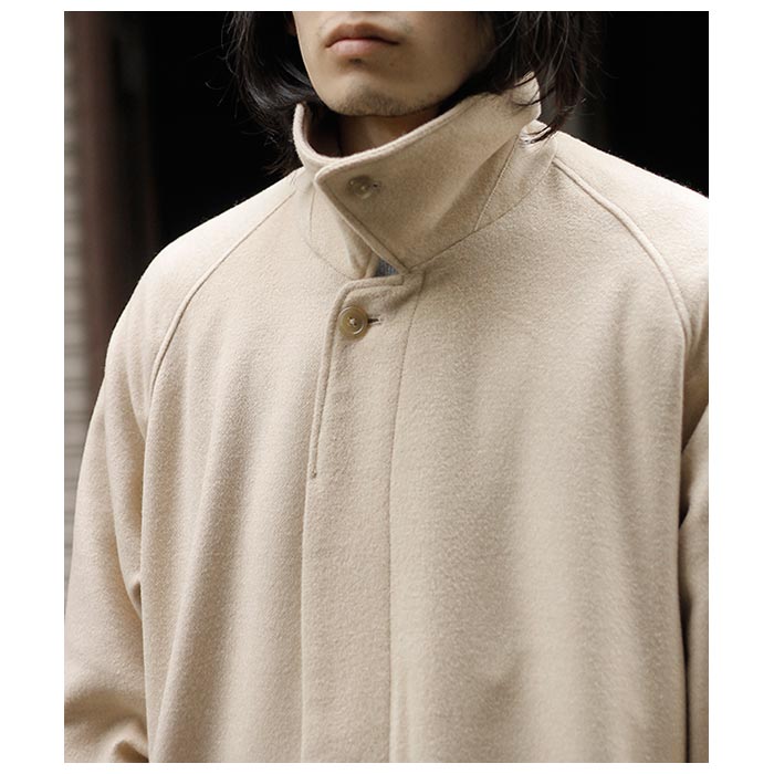 INTERIM インテリム コート HAIRY WOOL clesste INTERIM(インテリム) - HAIRY WOOL DIAGONAL HYPER BIG BELTED