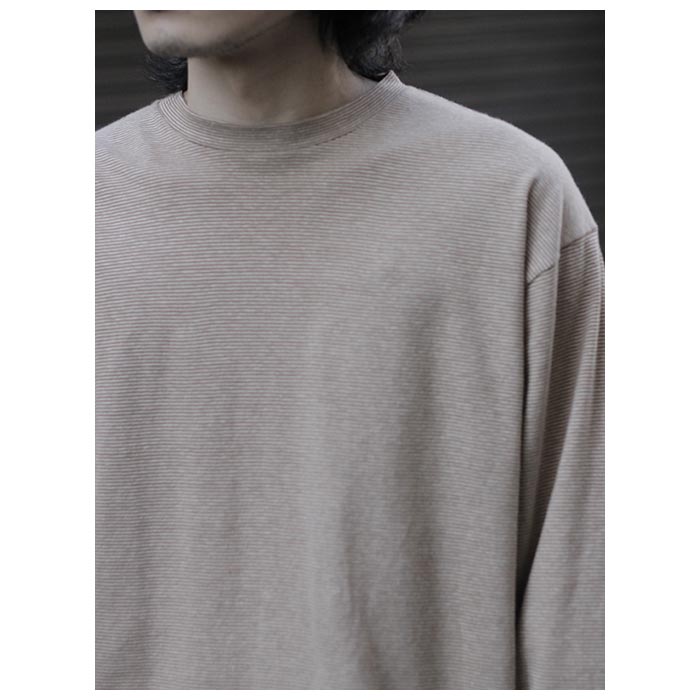 インテリム INTERIM コットン ヘンプ ボーダー ロンT Tシャツ