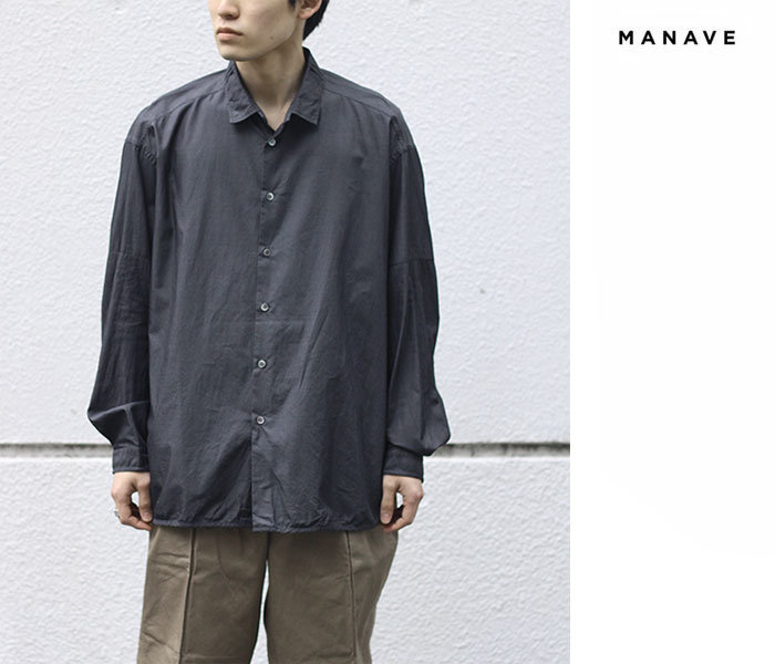MANAVE タックカラーシャツ MANAVE タックカラーシャツ