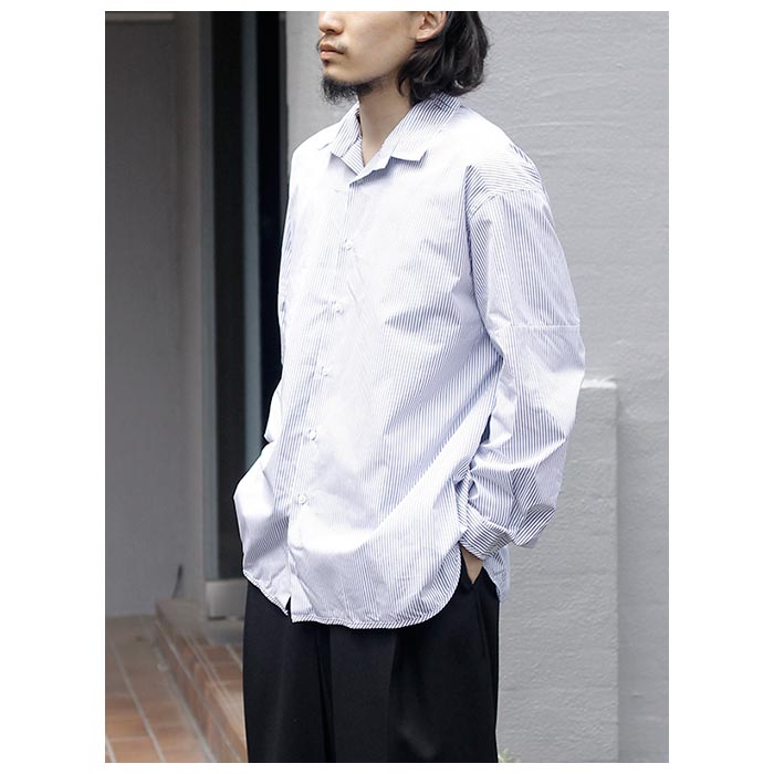 MANAVE Tuck Collar Shirts チェック S CH00-CHECK]MANAVE(マナベ)Tuck Collar Shirt(タックカラー