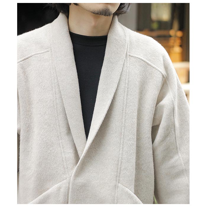 ミッタン MITTAN ウールシルクキャメル半纏ブルゾン WOOL SILK