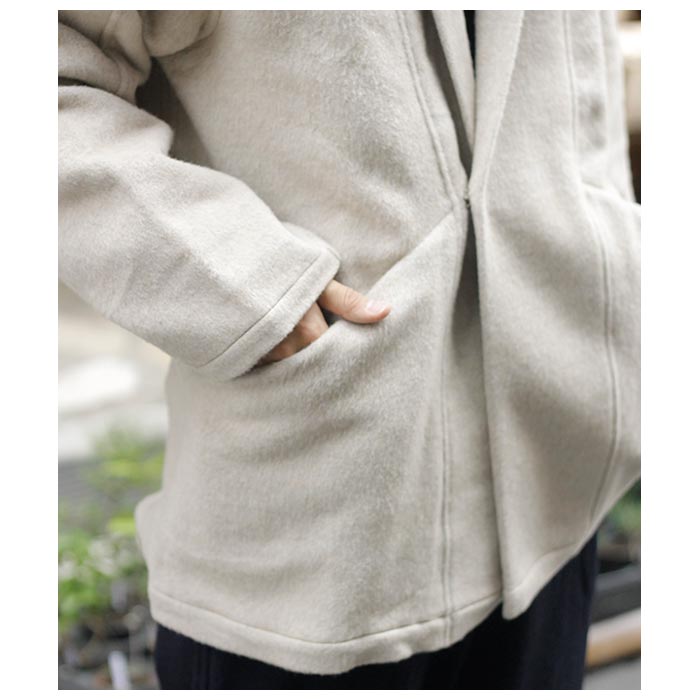 ミッタン MITTAN ウールシルクキャメル半纏ブルゾン WOOL SILK