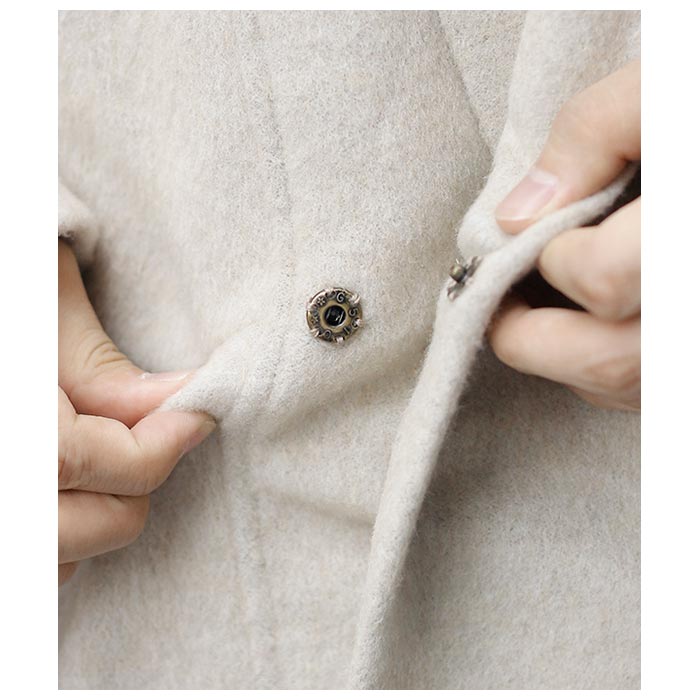 ミッタン MITTAN ウールシルクキャメル半纏ブルゾン WOOL SILK