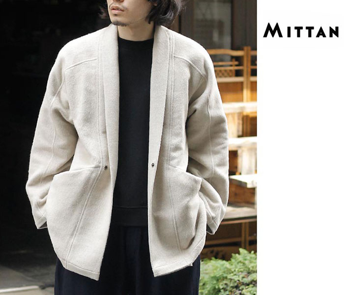 【人気急上昇】 ミッタン MITTAN ウールシルクキャメル半纏ブルゾン WOOL SILK ジャケット・アウター