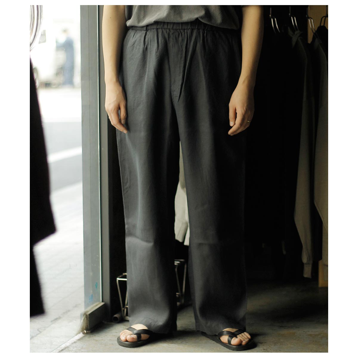 ミッタン MITTAN さざ波大麻ワイド パンツ HEMP RIPPLES WIDE PANTS