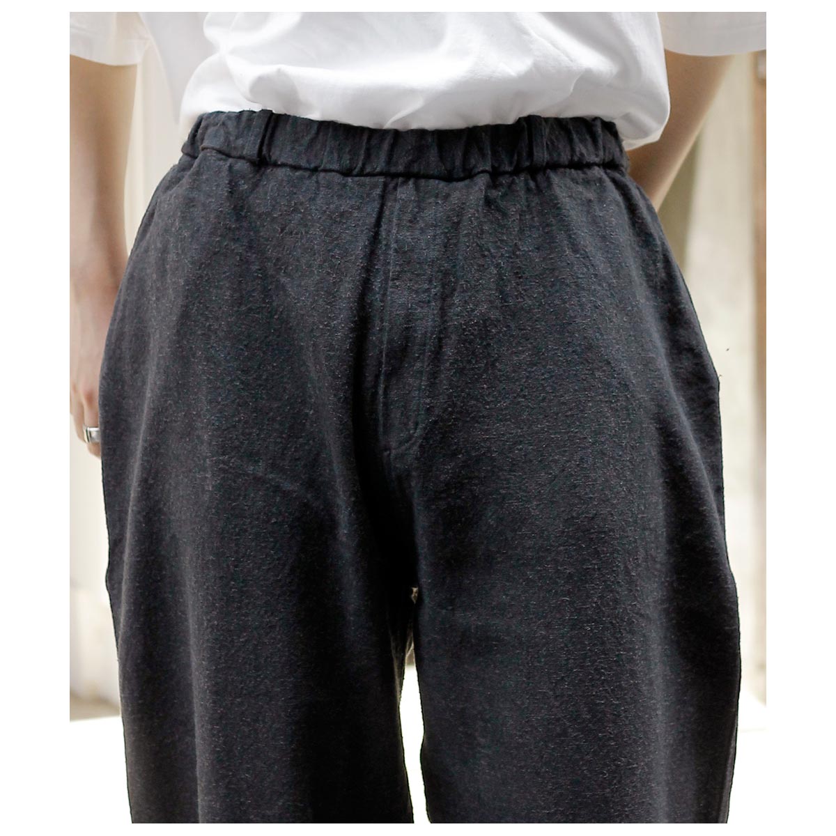 ミッタン MITTAN 亜麻苧麻絹 ワイド パンツ FLAX RAMIE SILK PANTS