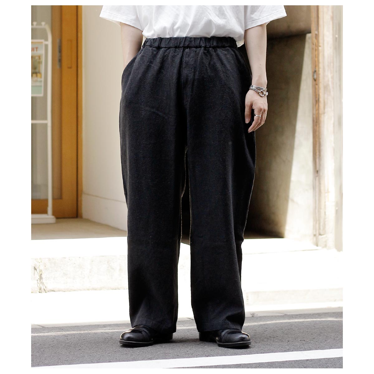 ミッタン MITTAN 亜麻苧麻絹 ワイド パンツ FLAX RAMIE SILK PANTS