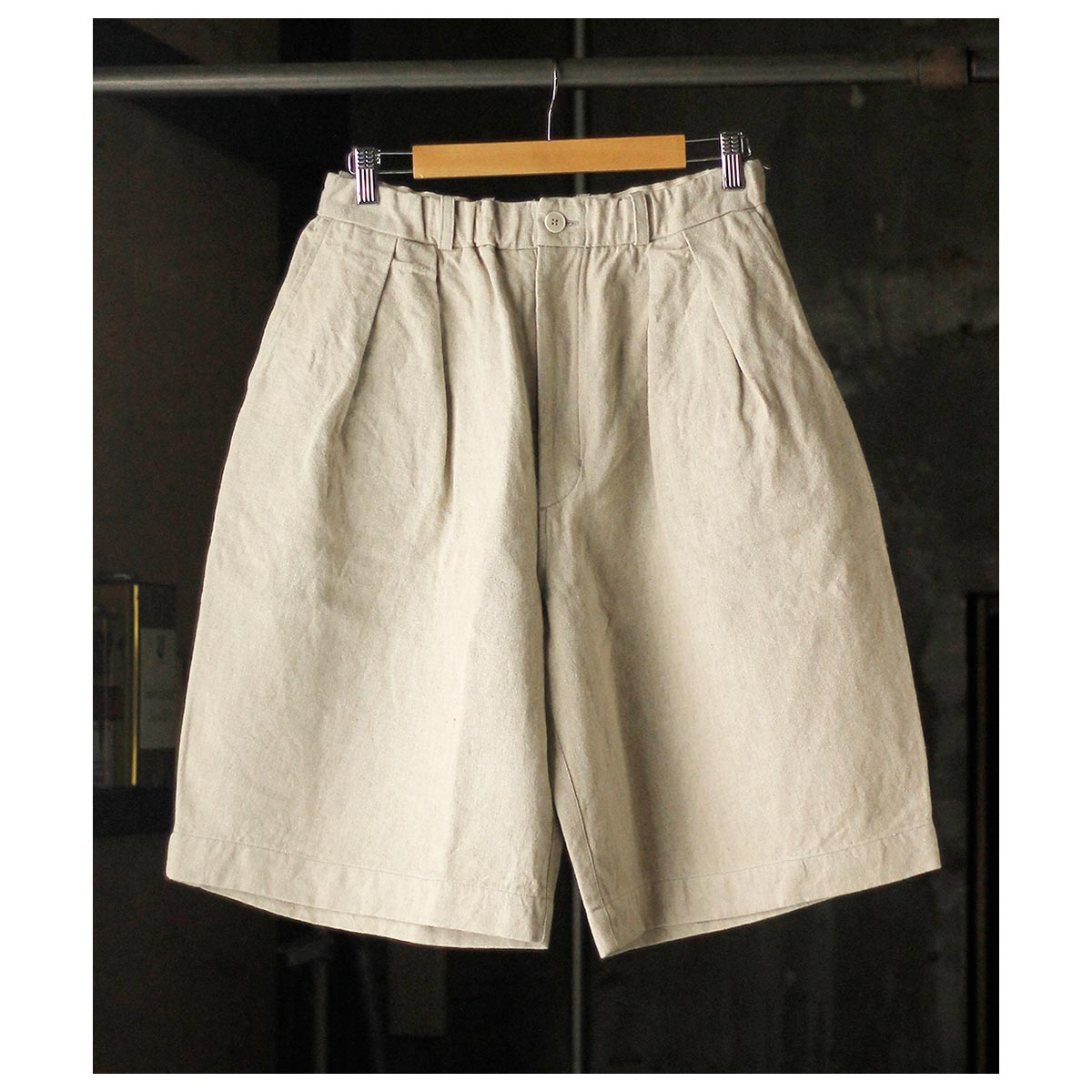 ミッタン MITTAN 亜麻苧麻 ビッグ ショート パンツ FLAX RAMIE BIG