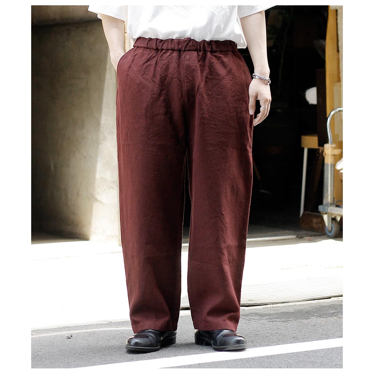 ミッタン MITTAN 亜麻苧麻ワイド パンツ FLAX RAMIE PANTS WIDE (PT-92
