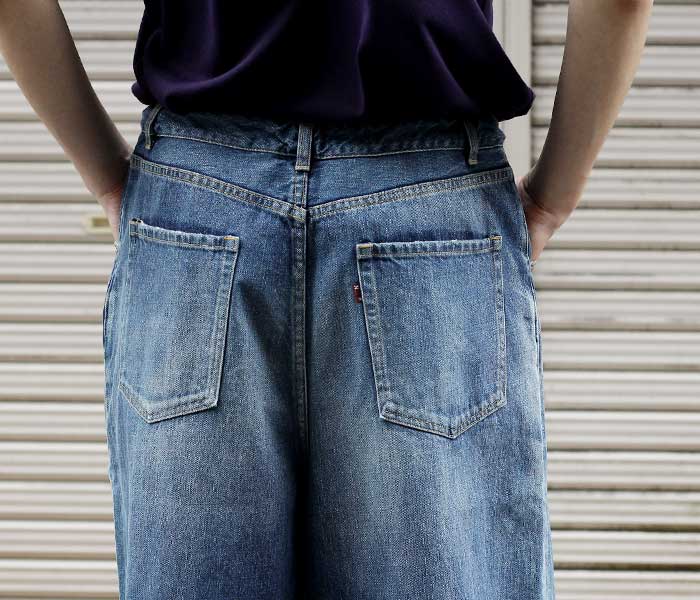 ニードルス NEEDLES 12オンス デニム ヒザデルパンツ 加工モデル