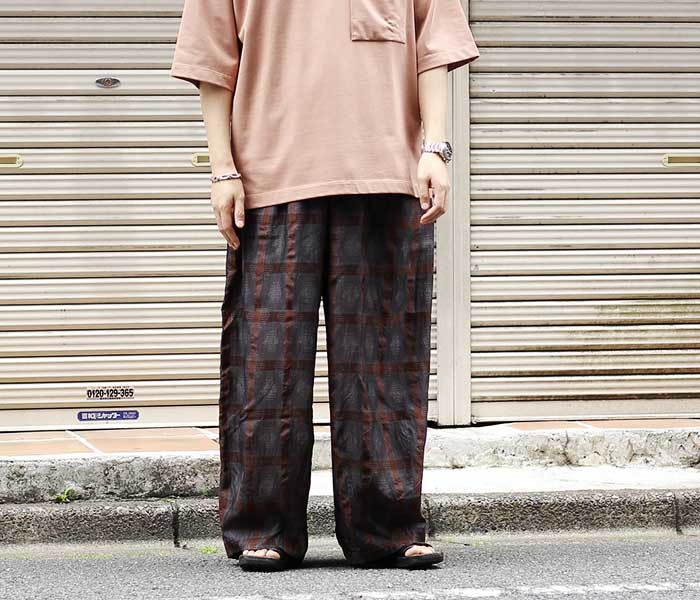 お歳暮 人気 オシャレ ニードルズ NEEDLES スプラッシュ プレイドチェック パンツ