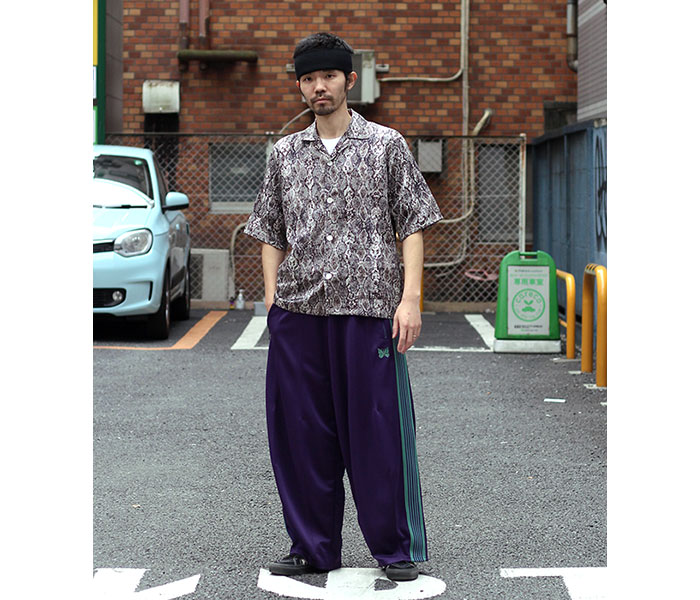 ニードルズ NEEDLES パイソン柄 半袖 シャツ Cabana Shirt