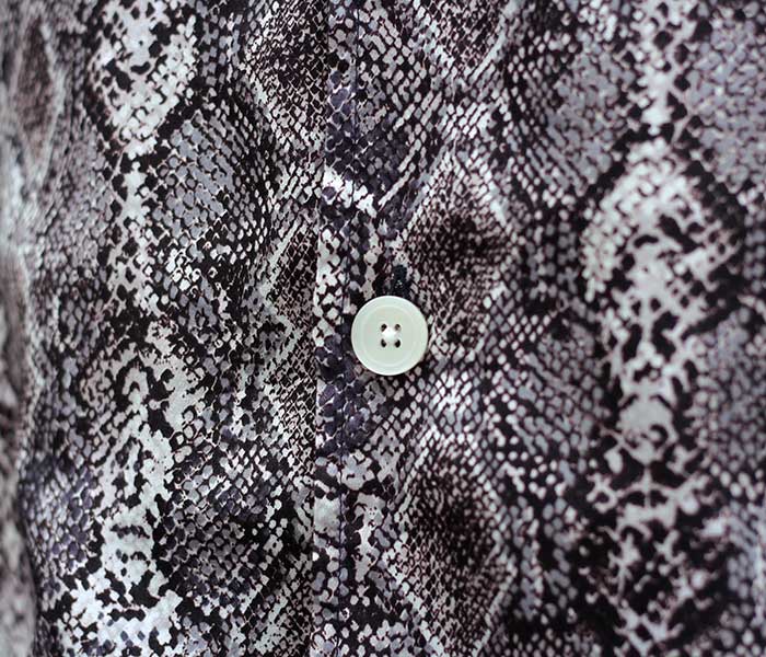 ニードルズ NEEDLES パイソン柄 半袖 シャツ Cabana Shirt