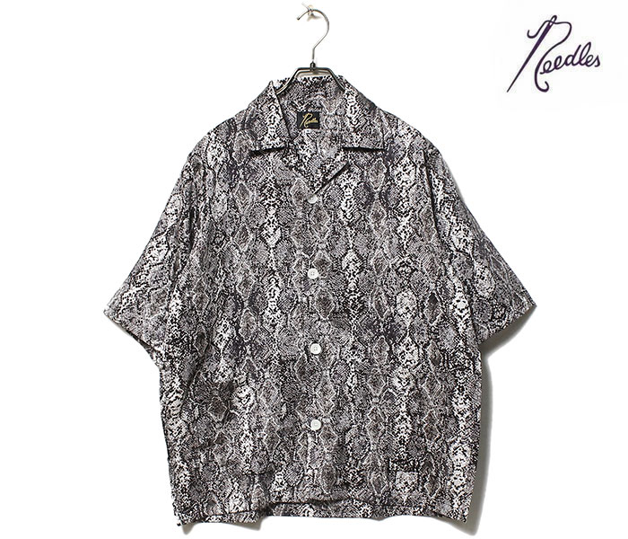 ニードルズ NEEDLES パイソン柄 半袖 シャツ Cabana Shirt