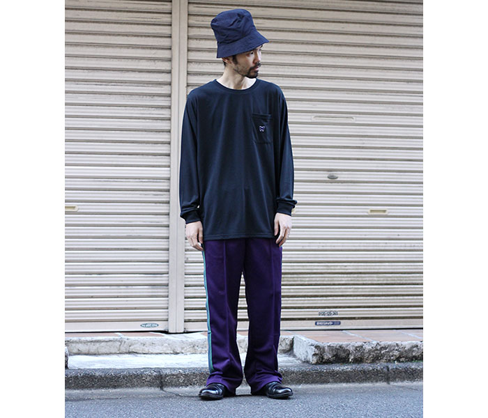 Needles】ストレート サイドライン トラックパンツ パープル