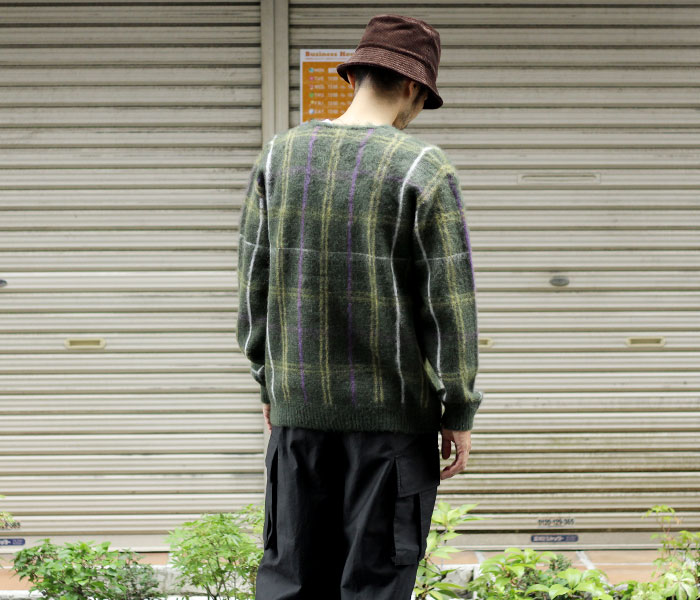ニードルズ NEEDLES ウィンドウペン モヘアカーディガン Mohair