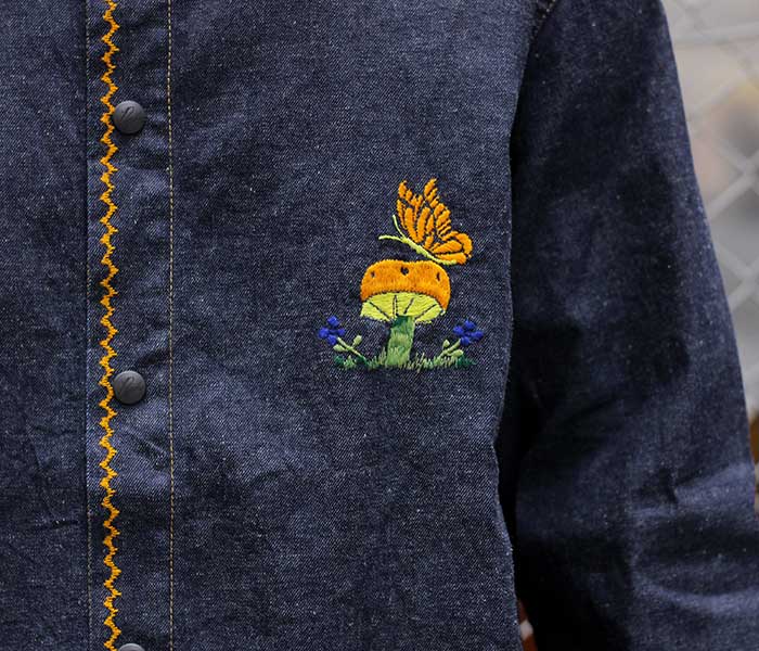 ニードルズ NEEDLES 刺繍カスタム デニムカバーオール